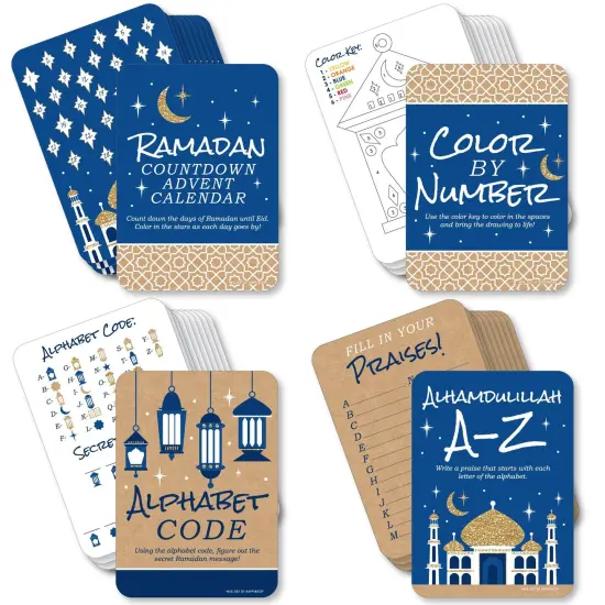 Big Dot of Happiness Ramadan - 4 Eid Mubarak Party Games - 10 Cards Each - Gamerific Bundle {1}