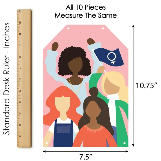 Big Dot of Happiness Women's Day - Hanging Vertical Paper Door Banners - Feminist Party Wall Decoration Kit - Indoor Door Decor {7}