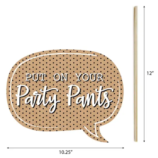Big Dot of Happiness Put On Your Party Pants - Photo Booth Props Kit - 20 Count {7}
