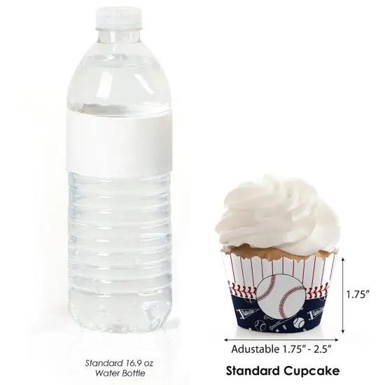Big Dot of Happiness Batter Up - Baseball - Baby Shower or Birthday Party Decorations - Party Cupcake Wrappers - Set of 12 {4}