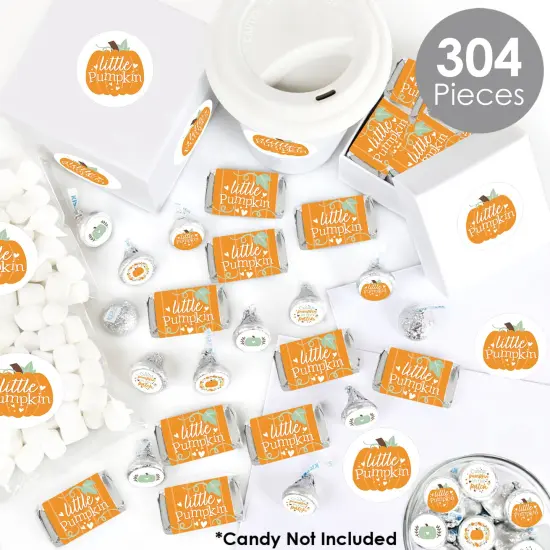 Big Dot of Happiness Little Pumpkin - Fall Birthday Party or Baby Shower Candy Favor Sticker Kit - 304 Pieces {3}