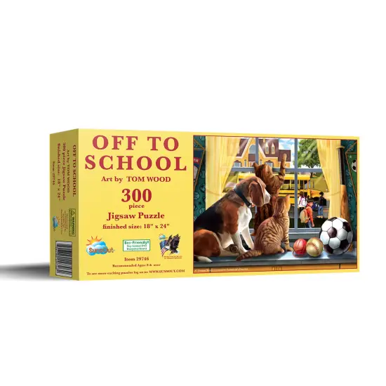 Sunsout Off to School 300 pc Jigsaw Puzzle 29746 {3}