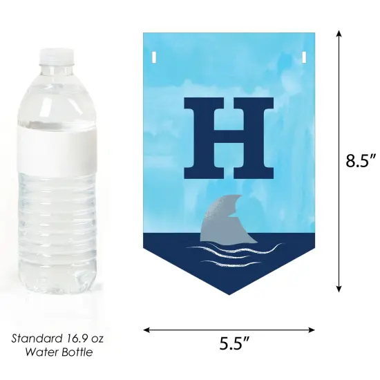 Big Dot of Happiness 1st Birthday Shark Zone - Jawsome Shark First Birthday Party Bunting Banner - Party Decorations - Happy 1st Birthday {4}