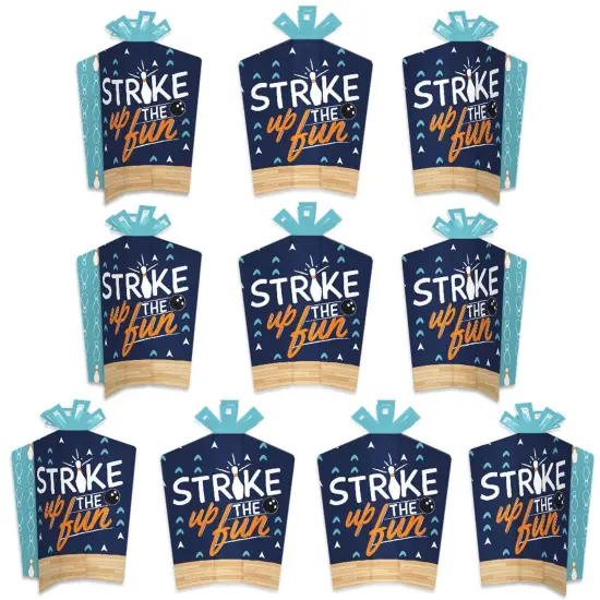 Big Dot of Happiness Strike Up the Fun - Bowling - Table Decorations - Birthday Party or Baby Shower Fold and Flare Centerpieces - 10 Count {1}