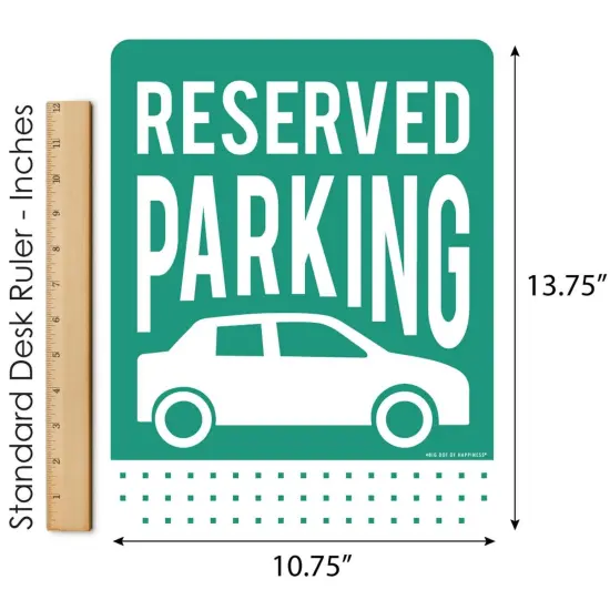 Big Dot of Happiness Reserved Parking - Outdoor Lawn Sign - Yard Sign - 1 Piece {6}