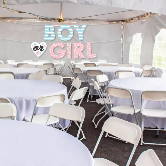 Big Dot of Happiness Baby Gender Reveal - Team Boy or Girl Party Decorations - Boy or Girl - Outdoor Letter Banner {3}