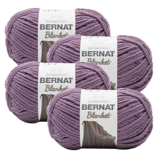 (Pack of 4) Bernat Blanket Big Ball Yarn-Shadow Purple {1}