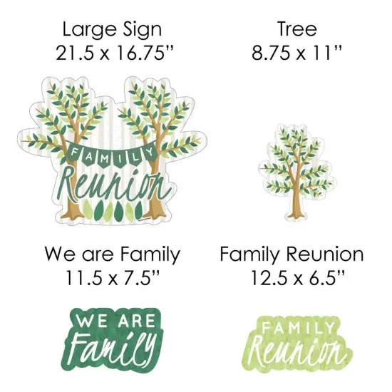 Big Dot of Happiness Family Tree Reunion - Yard Sign and Outdoor Lawn Decorations - Family Gathering Party Yard Signs - Set of 8 {7}