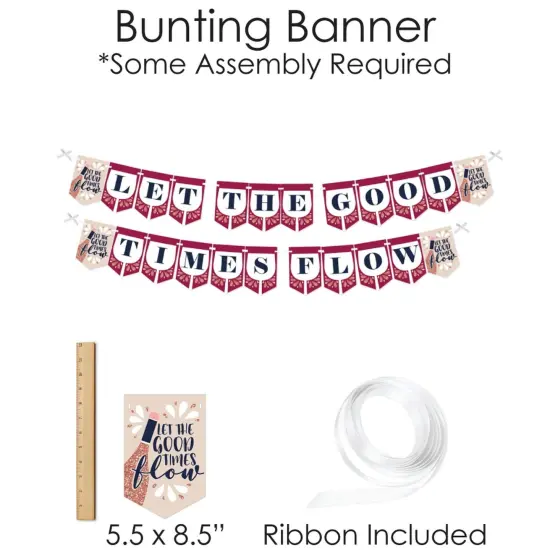 Big Dot of Happiness But First, Wine - Banner and Photo Booth Decorations - Wine Tasting Party Supplies Kit - Doterrific Bundle {6}