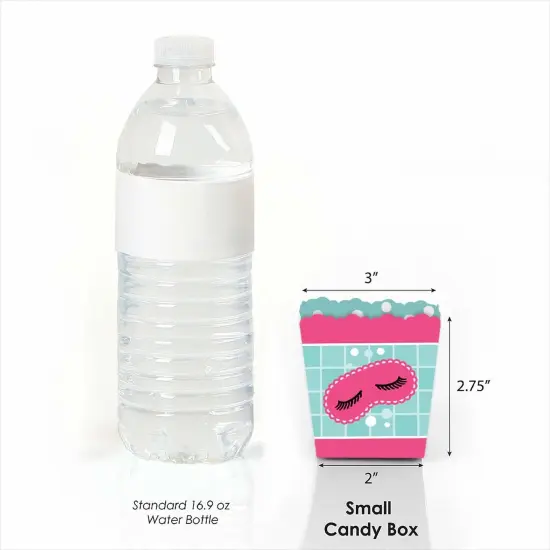 Big Dot of Happiness Spa Day - Party Mini Favor Boxes - Girls Makeup Party Treat Candy Boxes - Set of 12 {3}