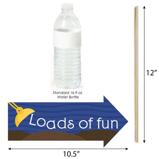 Big Dot of Happiness Funny Construction Truck - Baby Shower or Birthday Party Photo Booth Props Kit - 10 Piece {4}