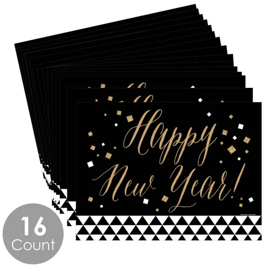 Big Dot of Happiness New Year's Eve - Gold - Party Table Decorations - New Years Eve Party Placemats - Set of 16 {4}