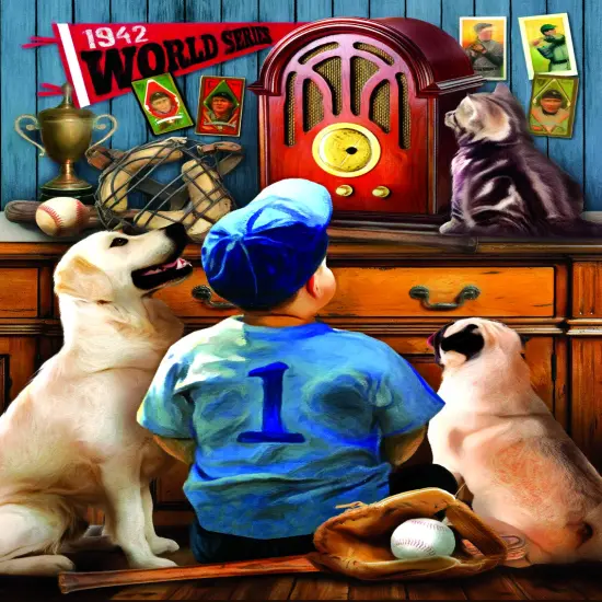 Sunsout Listening to the Game 300 pc Jigsaw Puzzle 28853 {1}