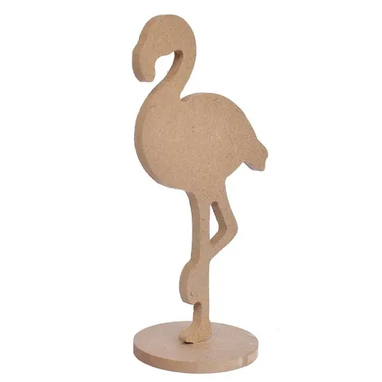 Little Birdie MDF Decorable Flamingo With Base 5.5 mm-Flamingo With Base {1}