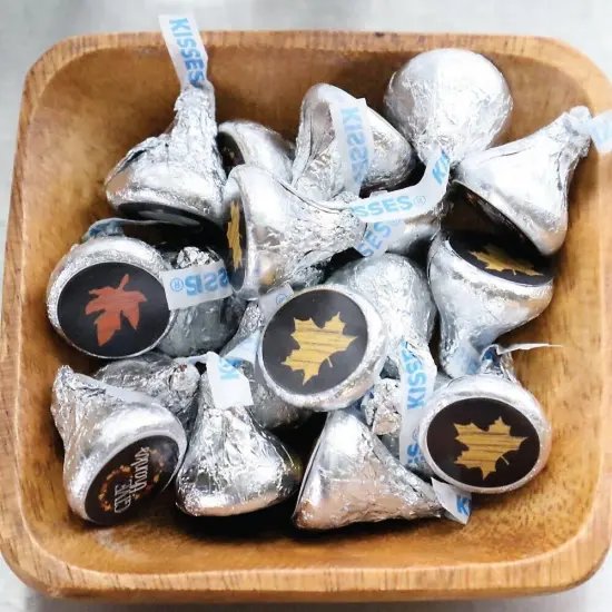 Big Dot of Happiness Give Thanks - Round Candy Thanksgiving Party Sticker Favors - Labels Fits Hershey&lsquo;s Kisses (1 Sheet of 108) {6}