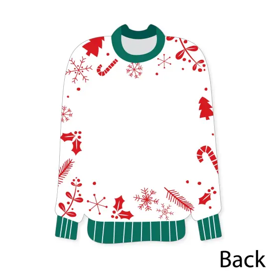 Big Dot of Happiness Christmas Pajamas - Shaped Thank You Cards - Holiday Plaid PJ Party Thank You Note Cards with Envelopes - Set of 12 {6}