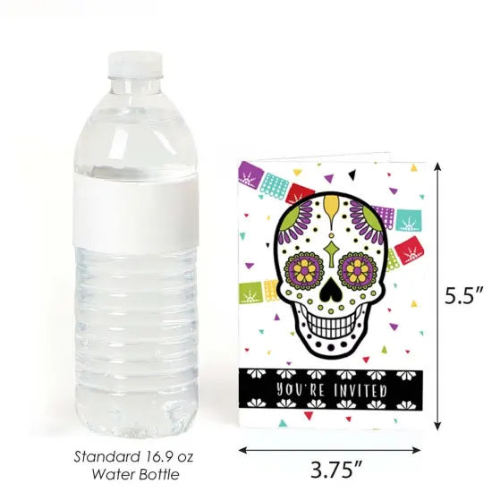 Big Dot of Happiness Day of the Dead - Fill-in Sugar Skull Party Invitations (8 count) {4}