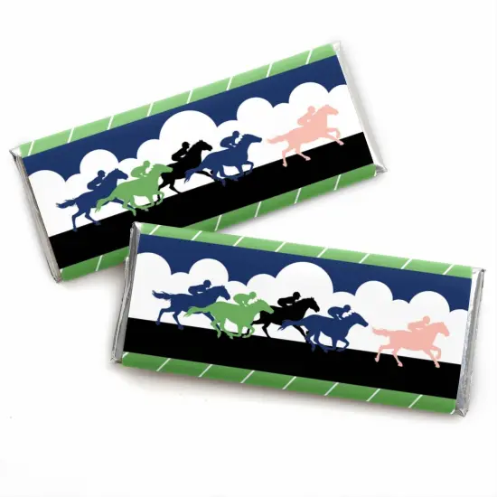 Big Dot of Happiness Kentucky Horse Derby - Candy Bar Wrapper Horse Race Party Favors - Set of 24 {1}