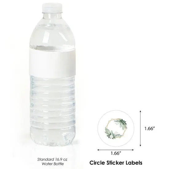 Big Dot of Happiness Boho Botanical - Greenery Party Circle Sticker Labels - 24 Count {4}