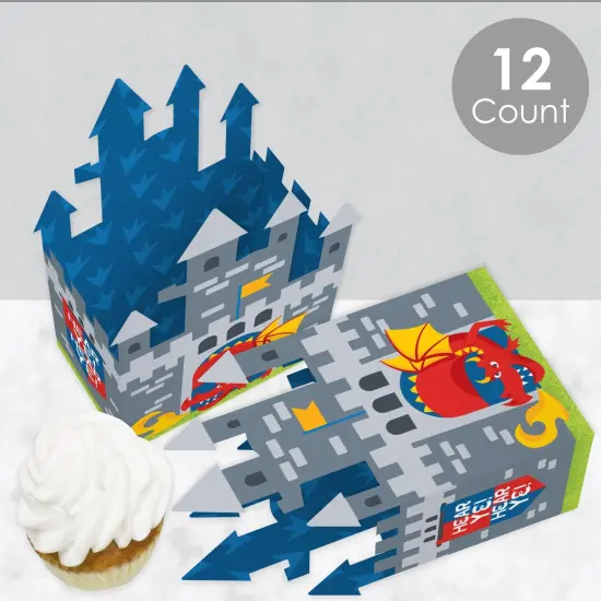 Big Dot of Happiness Calling All Knights and Dragons - Medieval Party or Birthday Party Favor Gift Boxes - Castle Boxes - Set of 12 {4}