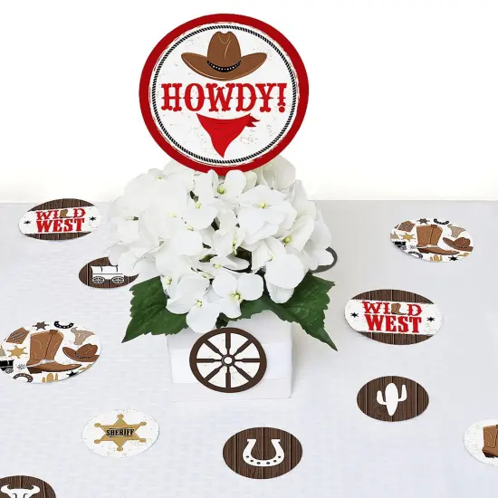Big Dot of Happiness Western Hoedown - Wild West Cowboy Party Giant Circle Confetti - Party Decorations - Large Confetti 27 Count {7}