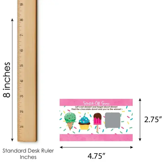 Big Dot of Happiness Sweet Shoppe - Candy and Bakery Birthday Party or Baby Shower Game Scratch Off Cards - 22 Count {7}