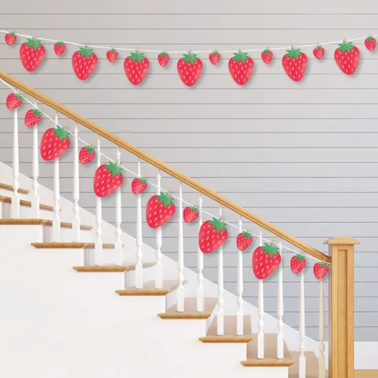 Big Dot of Happiness Berry Sweet Strawberry - Fruit Themed Birthday Party or Baby Shower DIY Decorations - Clothespin Garland Banner - 44 Pieces {3}