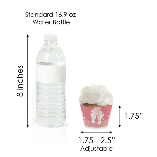 Big Dot of Happiness Tutu Cute Ballerina - Cupcake Decoration - Ballet Birthday Party or Baby Shower Cupcake Wrappers and Treat Picks Kit - Set of 24 {7}
