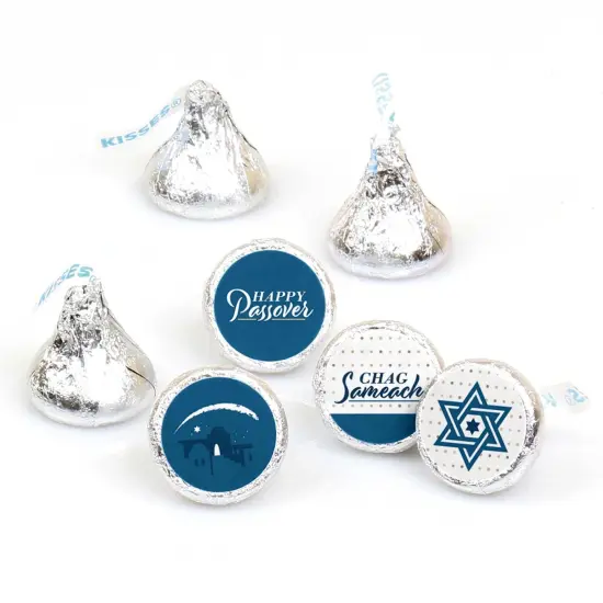 Big Dot of Happiness Happy Passover - Pesach Holiday Party Round Candy Sticker Favors - Labels Fits Chocolate Candy (1 sheet of 108) {1}