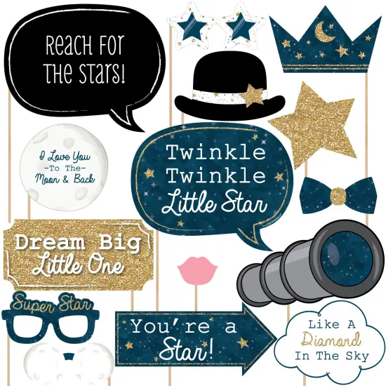 Big Dot of Happiness Twinkle Twinkle Little Star - Baby Shower or Birthday Photo Booth Props Kit - 20 Count {1}