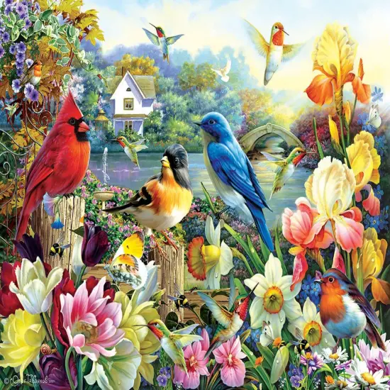 Sunsout Golden Irises 1000 pc Jigsaw Puzzle 61925 {1}