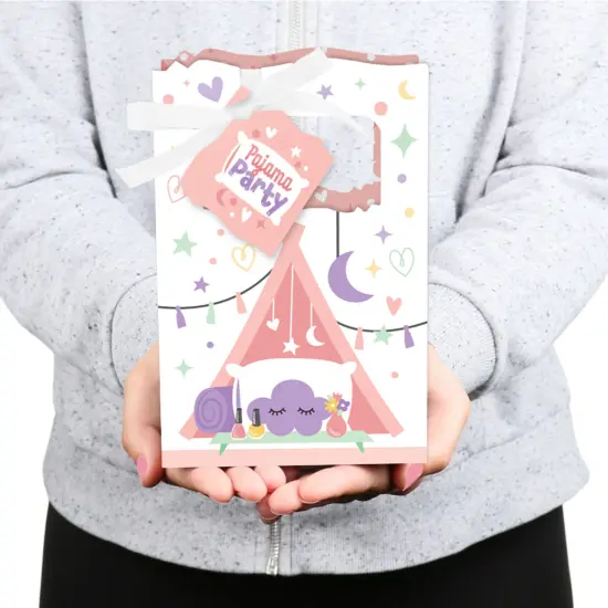 Big Dot of Happiness Pajama Slumber Party - Girls Sleepover Birthday Party Favor Boxes - Set of 12 {6}