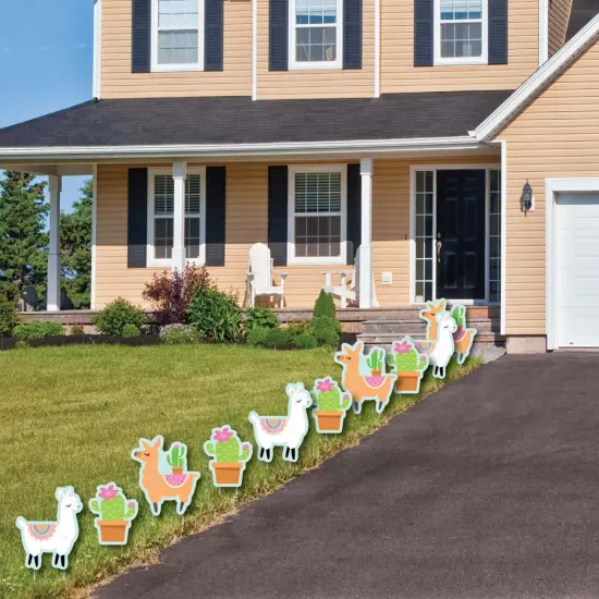 Big Dot of Happiness Whole Llama Fun - Lawn Decorations - Outdoor Llama Fiesta Baby Shower or Birthday Party Yard Decorations - 10 Piece {4}