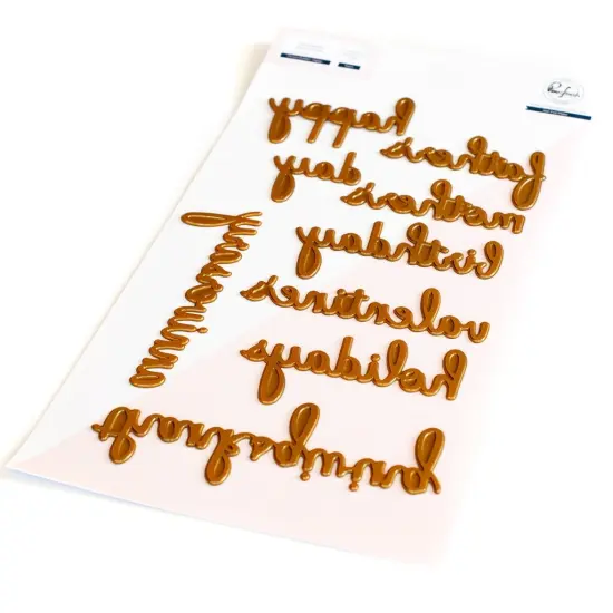 Pinkfresh Studio Hot Foil Plate-Phrase Builder: Happy {1}