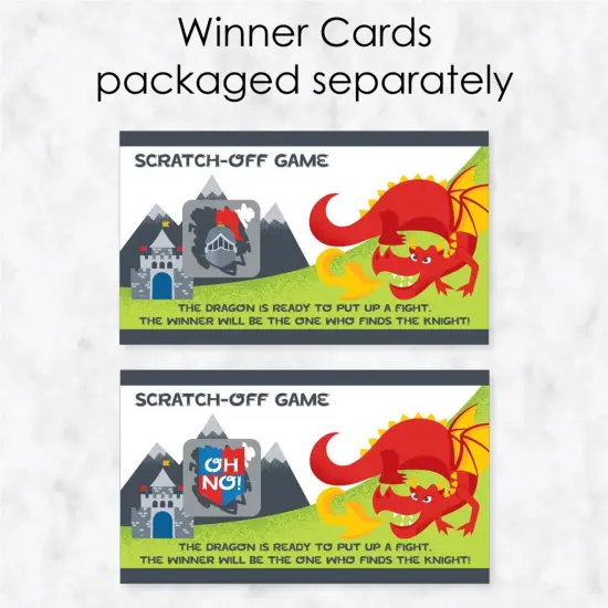 Big Dot of Happiness Calling All Knights and Dragons - Medieval Party or Birthday Party Game Scratch Off Cards - 22 Count {4}