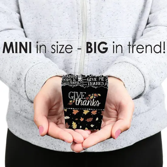 Big Dot of Happiness Give Thanks - Party Mini Favor Boxes - Thanksgiving Treat Candy Boxes - Set of 12 {6}