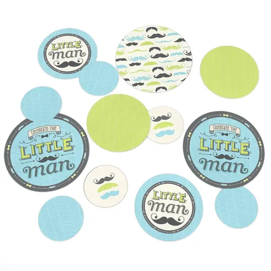 Big Dot of Happiness Dashing Little Man Mustache Party - Baby Shower or Birthday Party Giant Circle Confetti - Party D&eacute;cor - Large Confetti 27 Count {1}