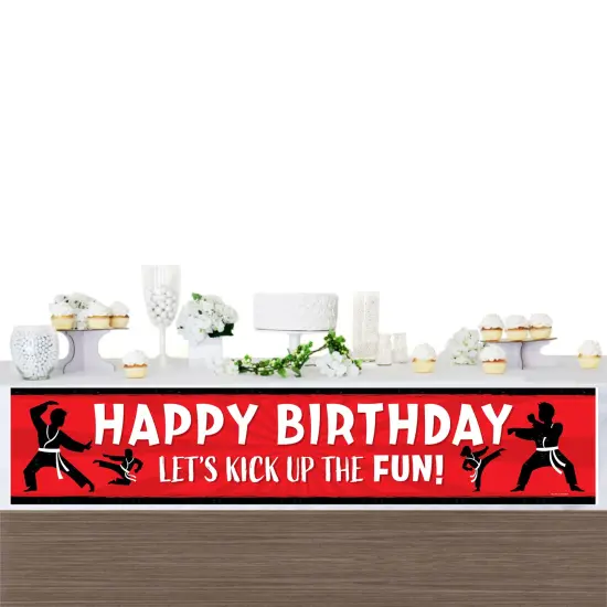 Big Dot of Happiness Karate Master - Happy Birthday Martial Arts Decorations Party Banner {4}