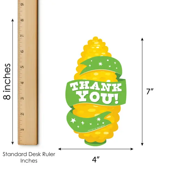Big Dot of Happiness It's Corn - Shaped Thank You Cards - Fall Harvest Party Thank You Note Cards with Envelopes - Set of 12 {7}
