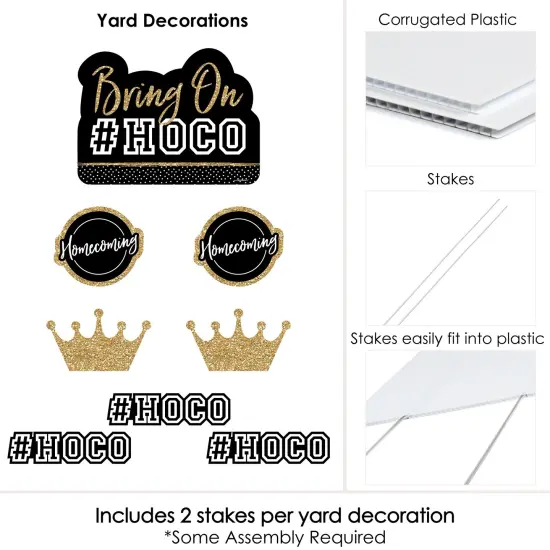 Big Dot of Happiness Hoco Dance - Yard Sign and Outdoor Lawn Decorations - Homecoming Yard Signs - Set of 8 {6}