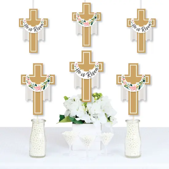 Big Dot of Happiness Religious Easter - Cross Decorations DIY Christian Holiday Party Essentials - Set of 20 {1}