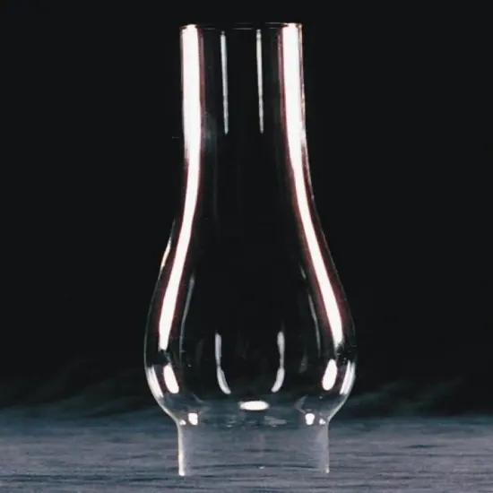 Clear Glass Lamp Chimney, Replacement Hurricane Globe Measures 2 1/8 inch Diameter Base x 8 1/4 inches High for Oil or Kerosene Lanterns {1}