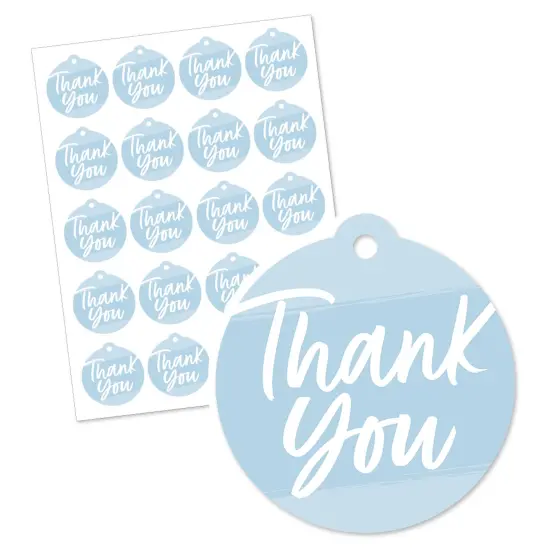 Big Dot of Happiness Dusty Blue Elegantly Simple - Guest Party Favor Gift Tags (Set of 20) {3}
