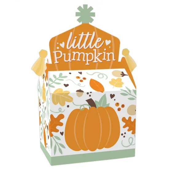Big Dot of Happiness Little Pumpkin - Treat Box Party Favors - Fall Birthday Party or Baby Shower Goodie Gable Boxes - Set of 12 {1}