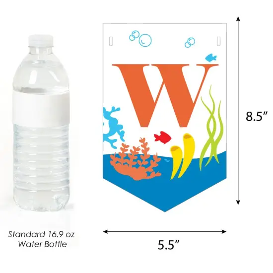 Big Dot of Happiness Under the Sea Critters - Baby Shower Bunting Banner - Party Decorations - Welcome Baby {4}