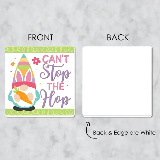 Big Dot of Happiness Easter Gnomes - Funny Spring Bunny Party Decorations - Drink Coasters - Set of 6 {7}