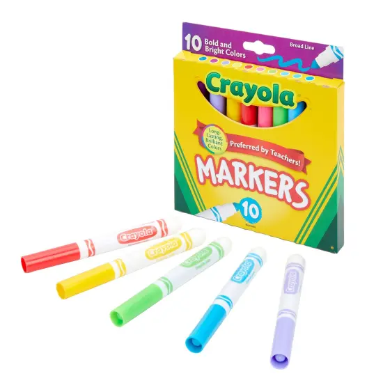 Crayola Broad Line Markers-Assorted Colors 10/Pkg {6}
