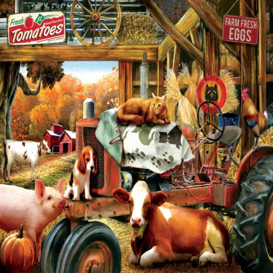 Sunsout Barnhouse Meeting 1000 pc Jigsaw Puzzle 28824 {3}
