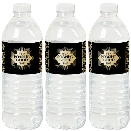 Big Dot of Happiness Roaring 20's - 1920s Art Deco Jazz Party Water Bottle Sticker Labels - Set of 20 {1}