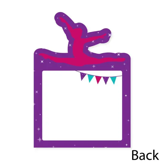 Big Dot of Happiness Tumble, Flip & Twirl - Gymnastics - Shaped Thank You Cards - Birthday Party Thank You Note Cards with Envelopes - Set of 12 {6}